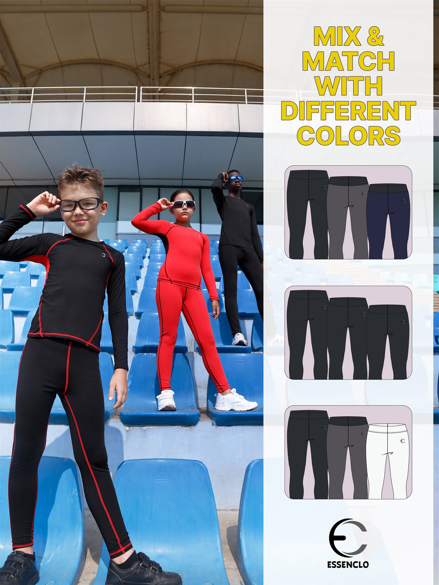 Essenclo boys compression base layer pants 3-pack, black (photo 7)