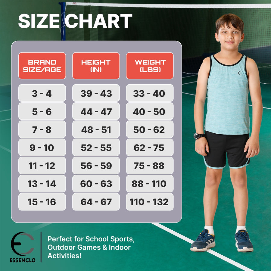 Essenclo boys athletic tank tops and shorts 4-piece set with pockets, light gray / royal blue (photo 6)