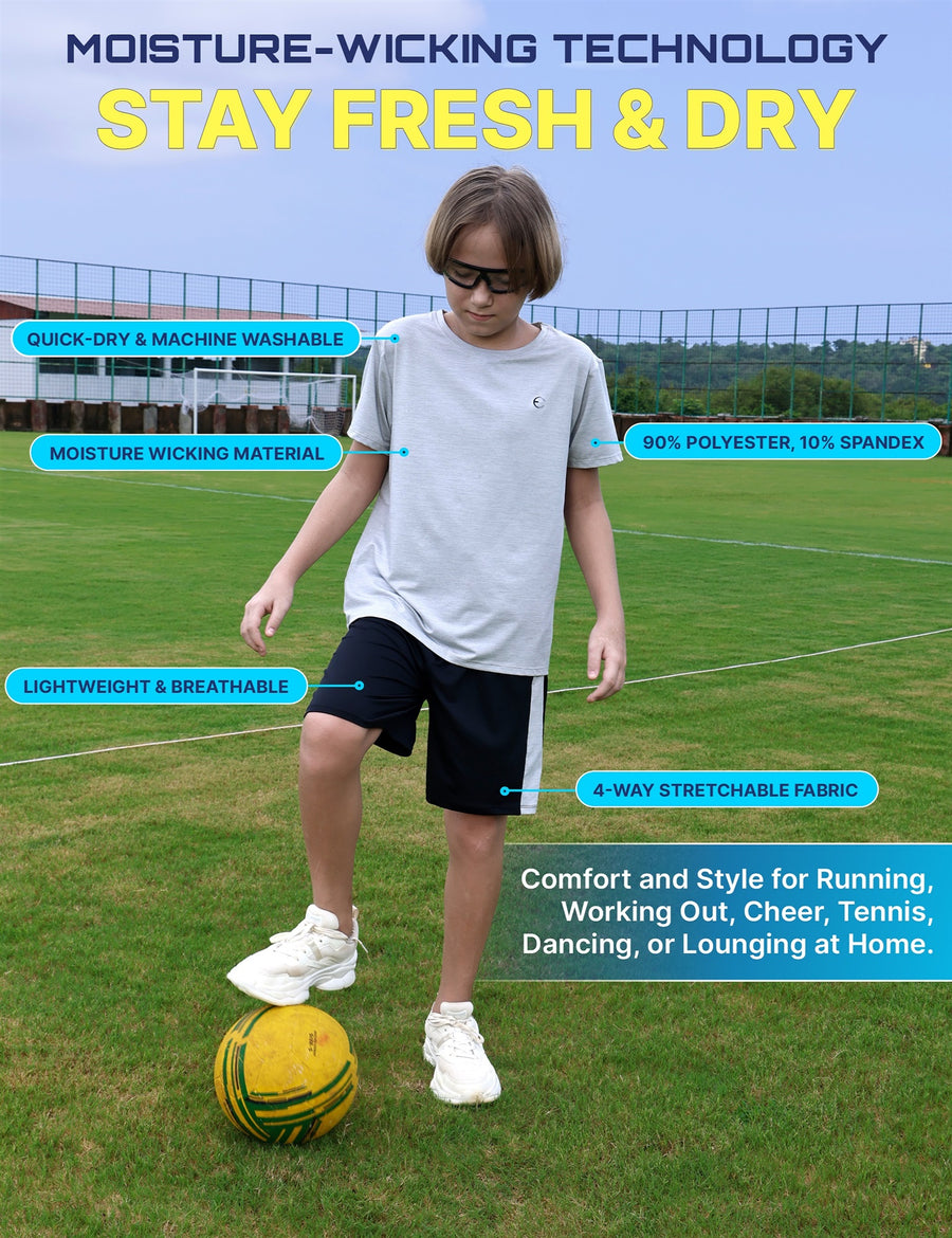 Essenclo boys athletic T-shirt and shorts 2-piece set, black (photo 10)