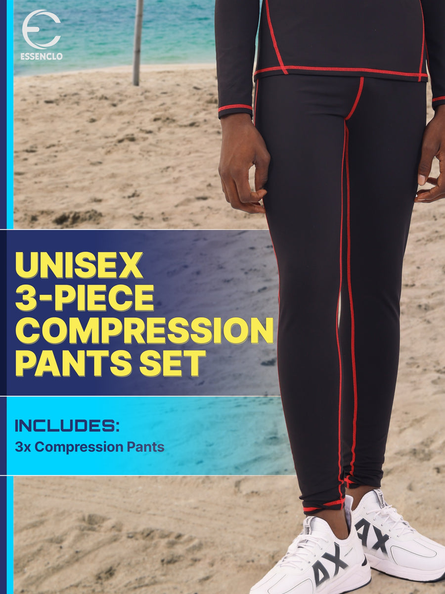 Essenclo boys compression base layer pants 3-pack, black (photo 9)