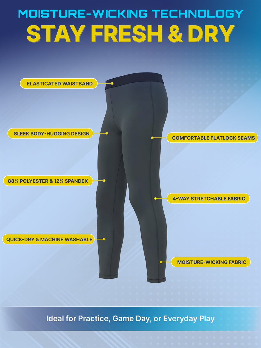 Essenclo boys compression base layer pants 3-pack, black (photo 3)