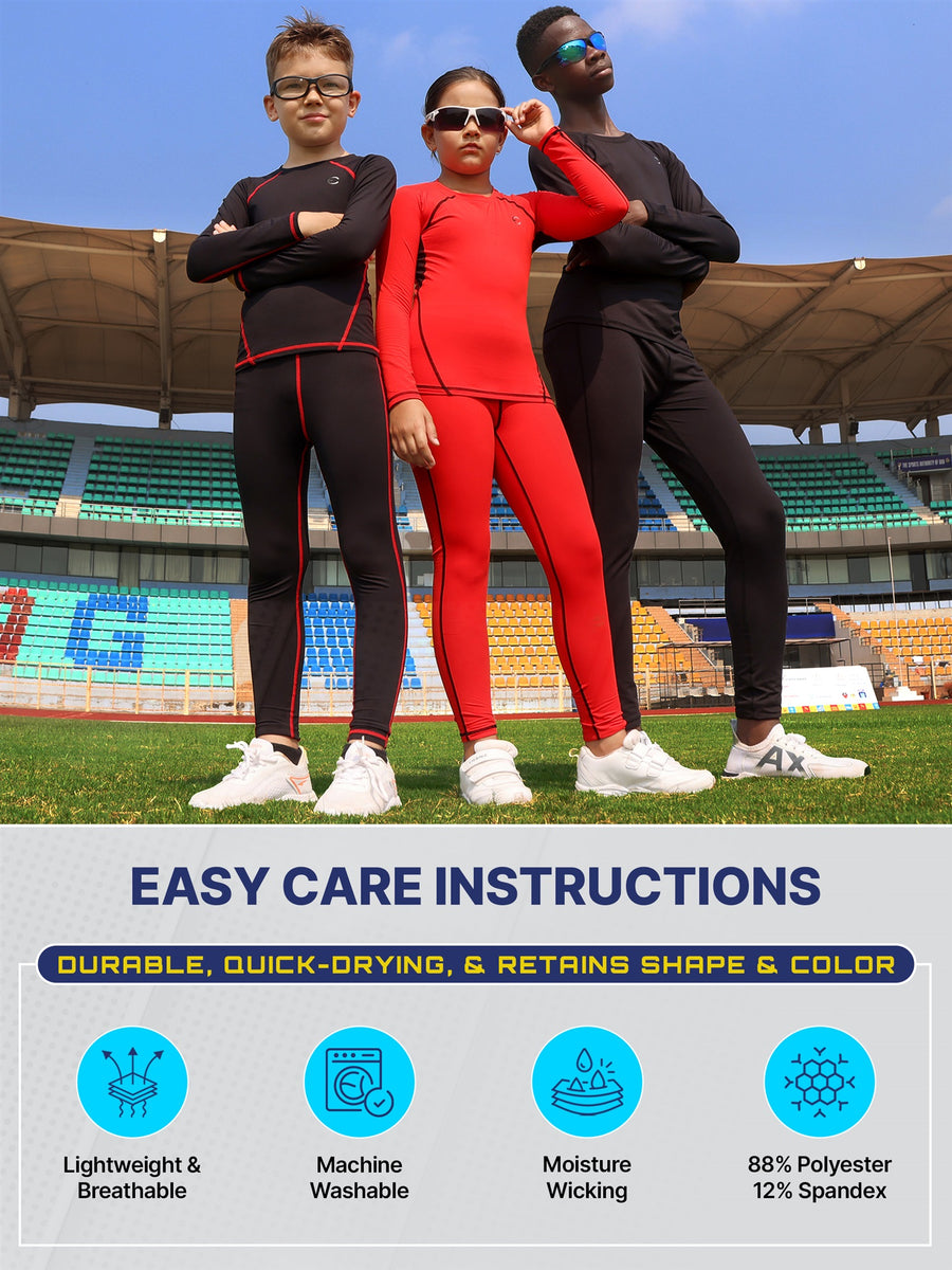 Essenclo boys compression base layer pants 3-pack, black (photo 5)