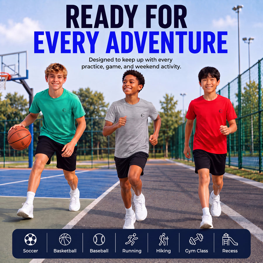 Essenclo boys dry fit crew neck T-shirts 3-pack (photo 5)