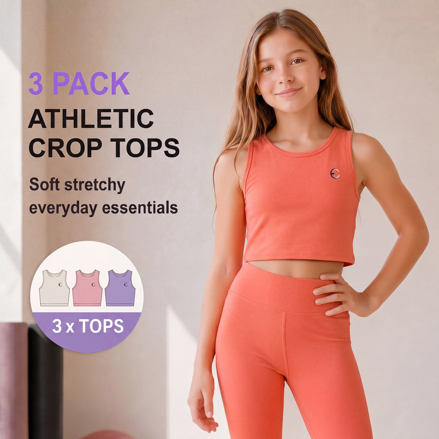 Essenclo girls athletic tank tops 3-pack, lavender / soft pink / white (photo 9)