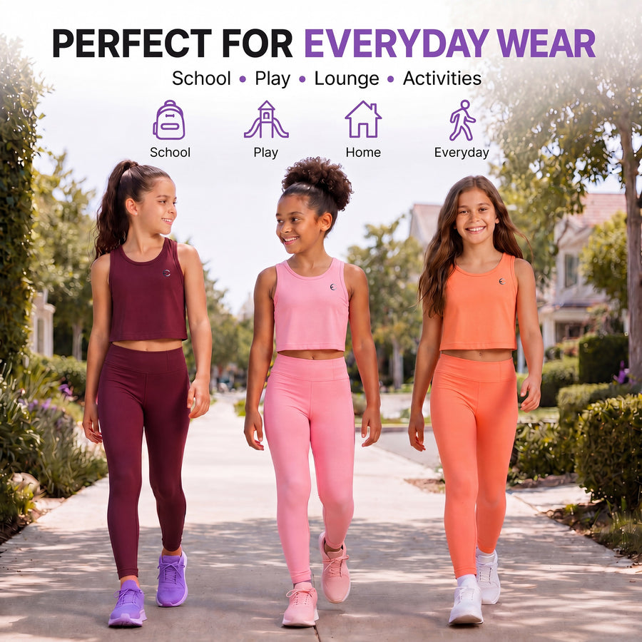 Essenclo girls athletic tank tops 3-pack, lavender / soft pink / white (photo 5)