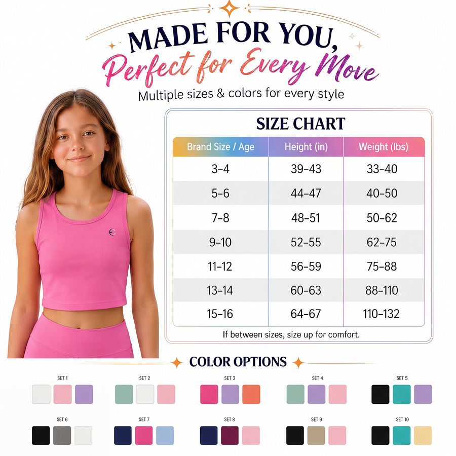 Essenclo girls athletic tank tops 3-pack, soft pink / wine / navy (photo 6)