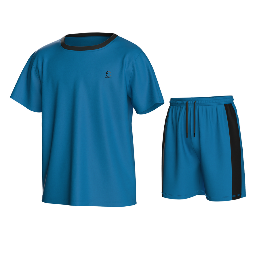 Essenclo boys athletic T-shirt and shorts 2-piece set, turquoise