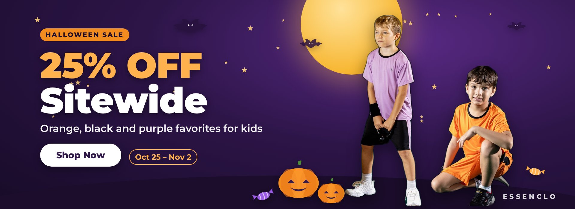 Halloween Sale: 25% off sitewide, Oct 25 to Nov 2